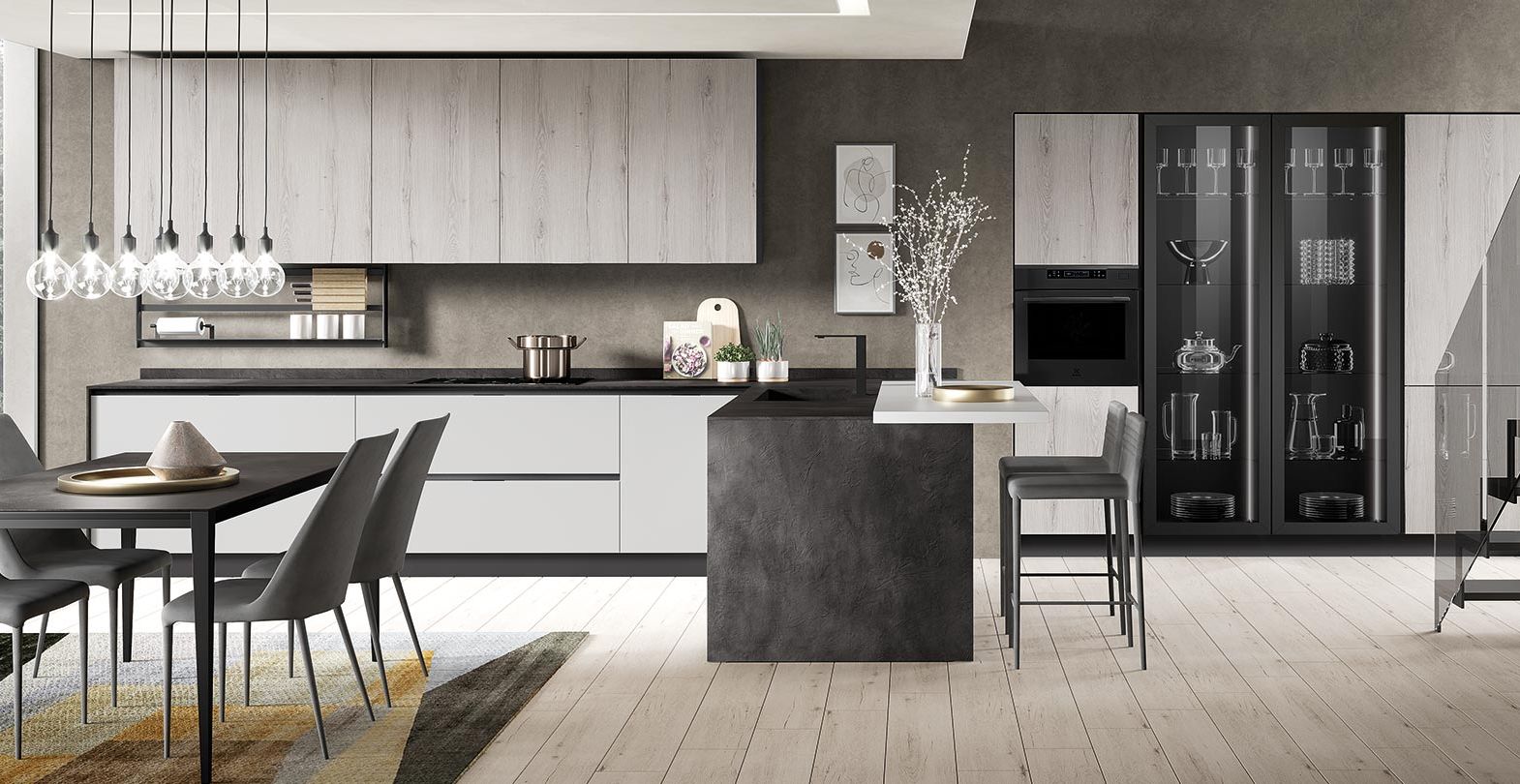 Cucina Diva Ghiaccio Opaco Rovere Grigio 03.jpg