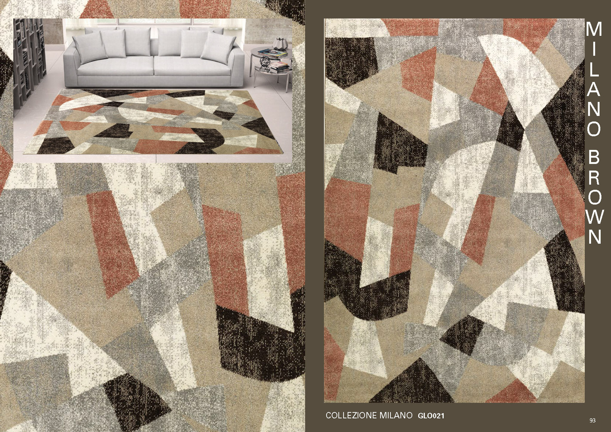 Coraro Tappeti Milano Brown 2