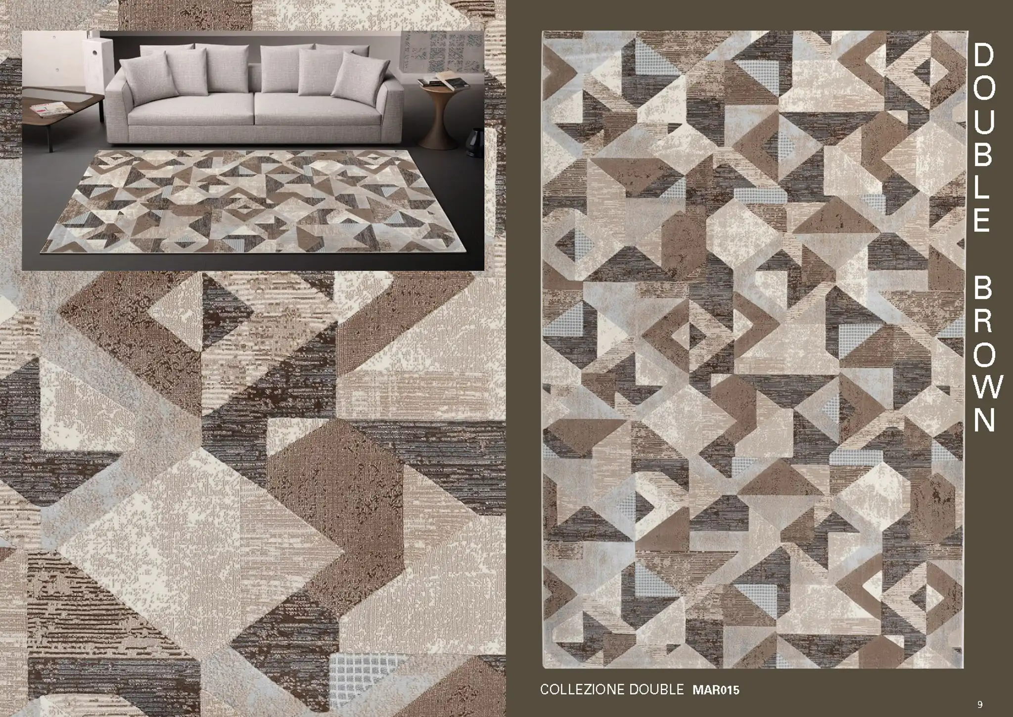 Coraro Tappeti Double Brown 3