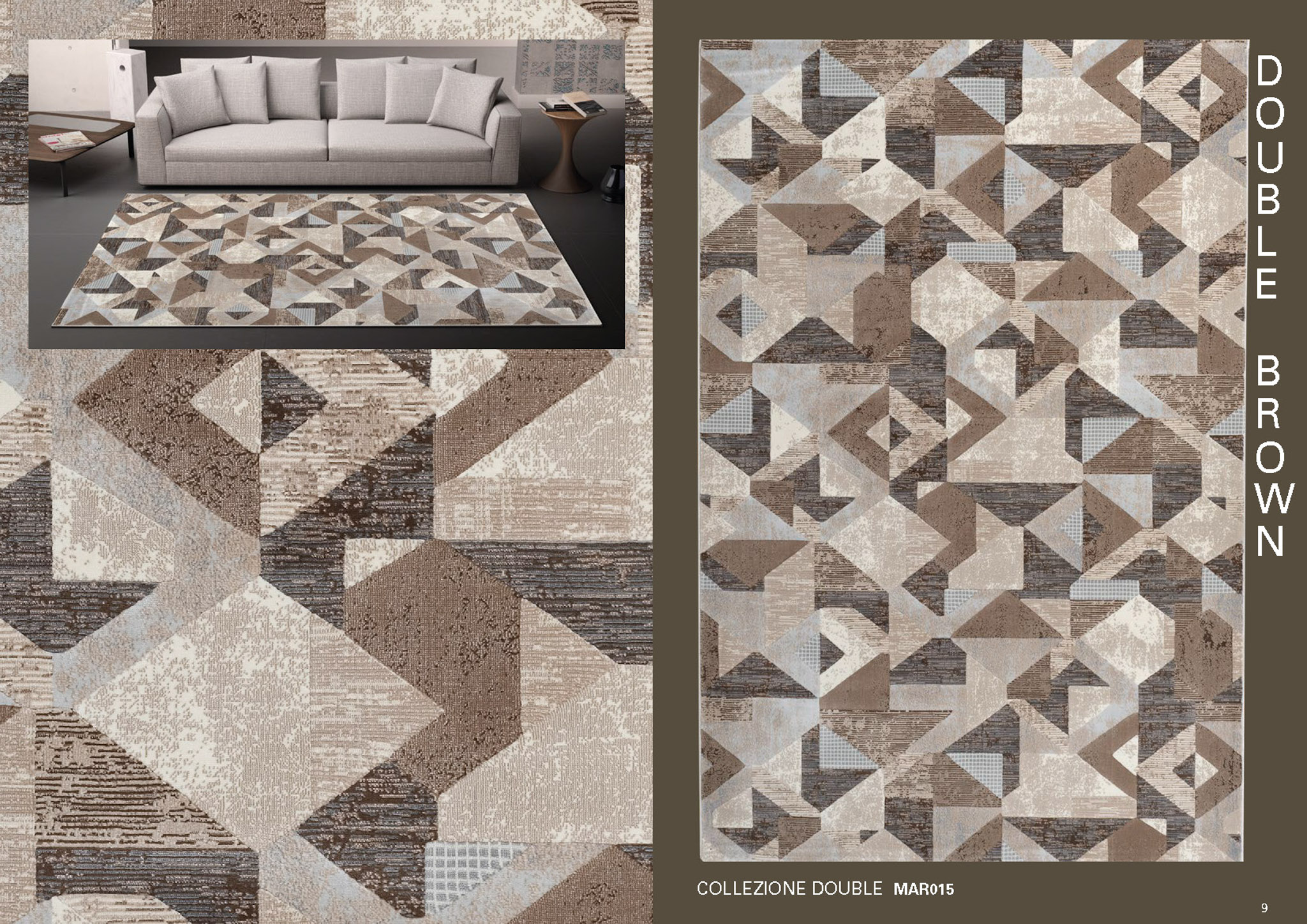 Coraro Tappeti Double Brown 3